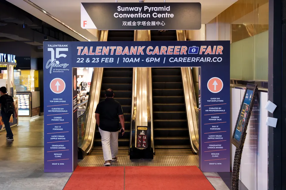 The entrance to Sunway Pyramid Convention Centre, Talentbank Career Fair 2025