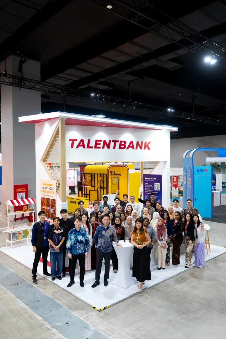 The Talentbank team posing together at the Talentbank booth at the National Career Fair 2026